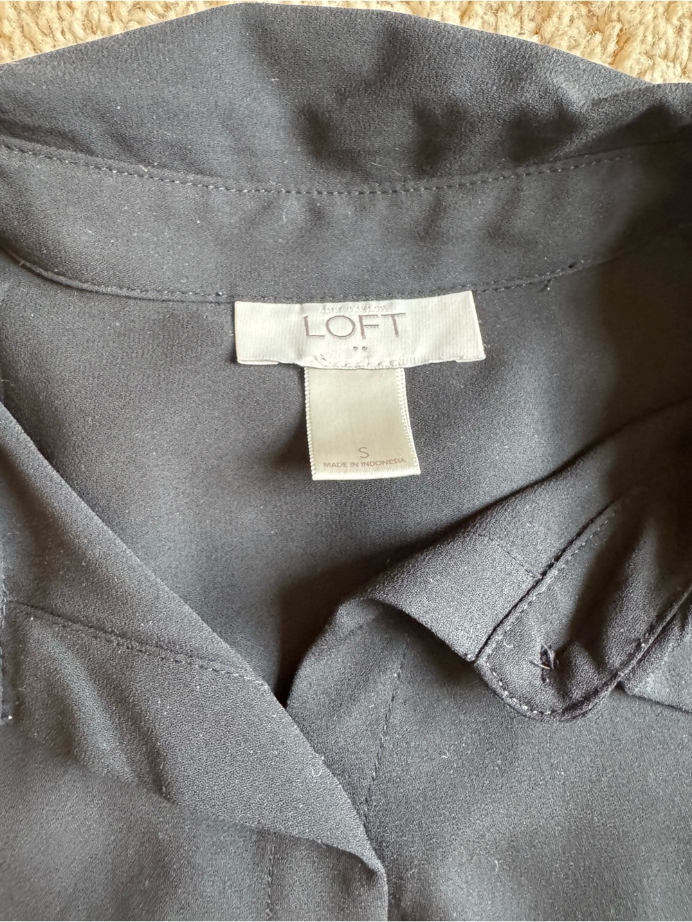 LOFT Women's Button-Down Shirt Trio - Black, Mustard Floral & Gray (Multiple) - Picture 4 of 7